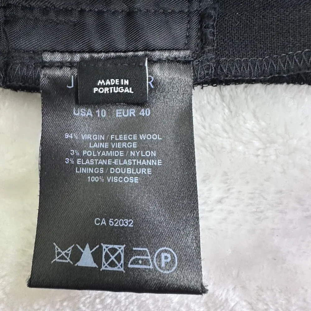Jaeger London Women's Black Wool Flared Pants Sz 10